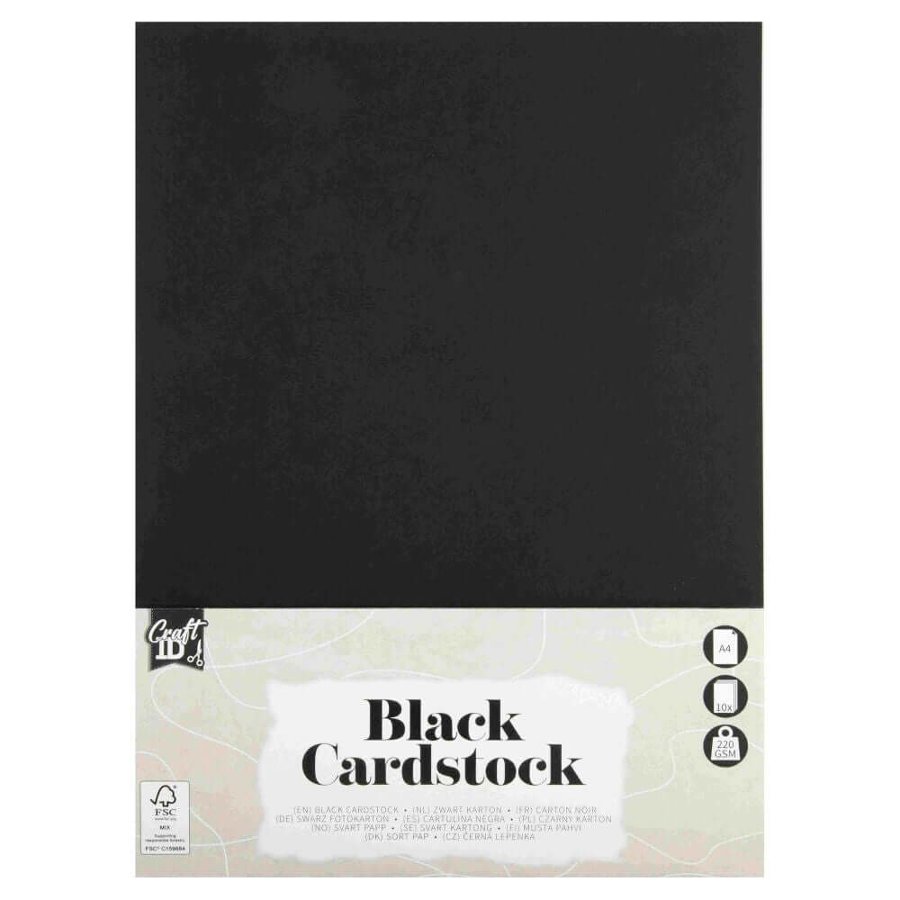 Carton negru A4, 10 file, 220g Carton negru A4, 10 file, 220g